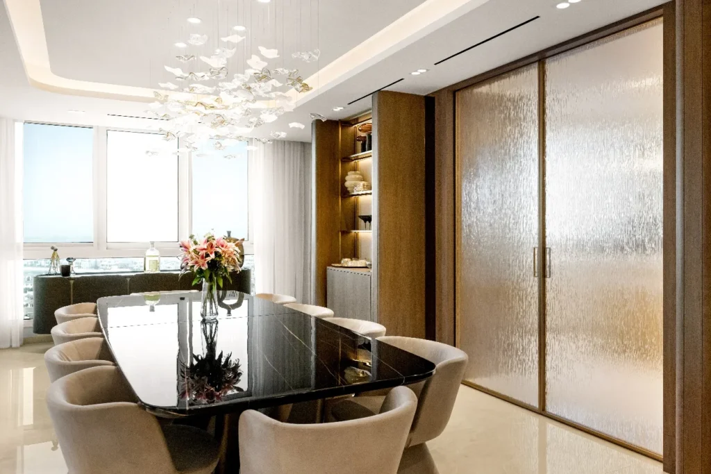 Modern Dining area interior design in Dubai